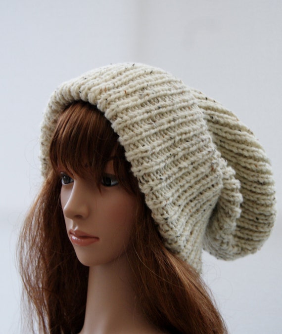 extra large chunky knit beanie hat in oatmeal beanie hat chunky cable knit christmas