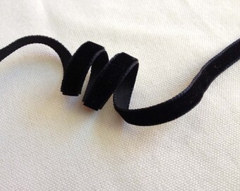 Black velvet ribbons multiple sizes-2 yard increments
