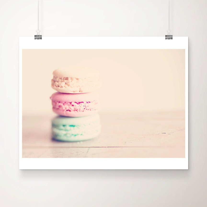macaron photograph food photography french decor kitchen wall