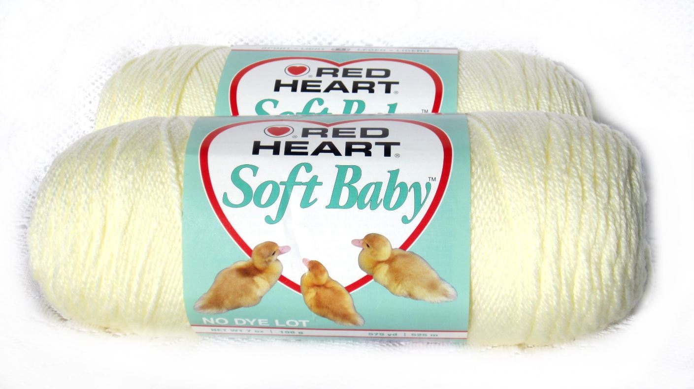Yarn Red Heart Soft Baby Powder Yellow Knit Crochet