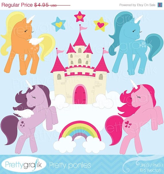 80% OFF SALE pony clipart commercial use, vector graphics, digital clip art, digital images - CL514 Il_570xn