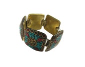 Artisan Handcrafted Jewelry - Bracelets Boho indi Brass / Hippy Chic Jewel/ Antique Gift Bracelets