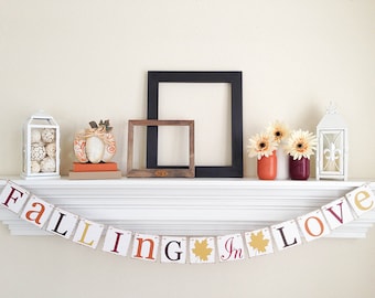 Falling In Love Banner - Fall Wedding Decoration - Bridal Shower Decor - Autumn Wedding Sign - Fall Wedding Banners - Fall In Love Sign