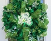 St. Patrick's Day Wreath - St. Patty's Day Wreath - Irish Wreath - St. Patrick's Day Decor - St. Patrick's Day Decoration - Green Wreath