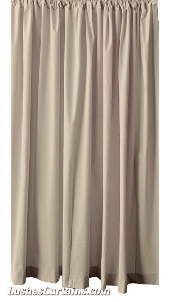 144H Beige Velvet Curtain Extra Long Panel Drape Modern
