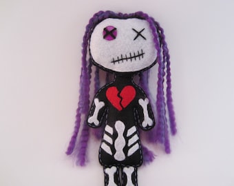 Dead Doll Hellena--Voodoo Doll--Zombie Doll--Vampire Doll--Goth Doll--Punk Rock Doll--Skeleton Doll-Living Dead Girl--Dead Chic Rock Doll