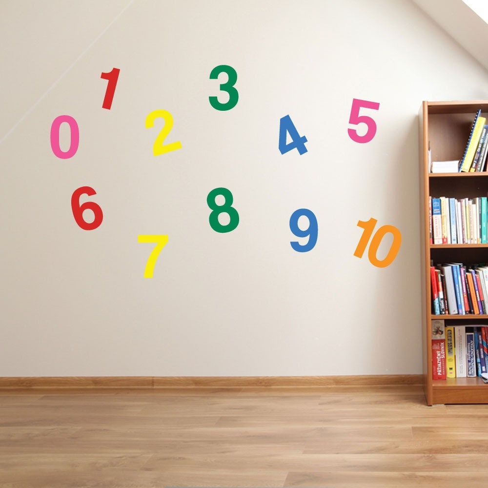 1 to 10 Numbers Wall Stickers Kids Nursery Play Room Home Art
