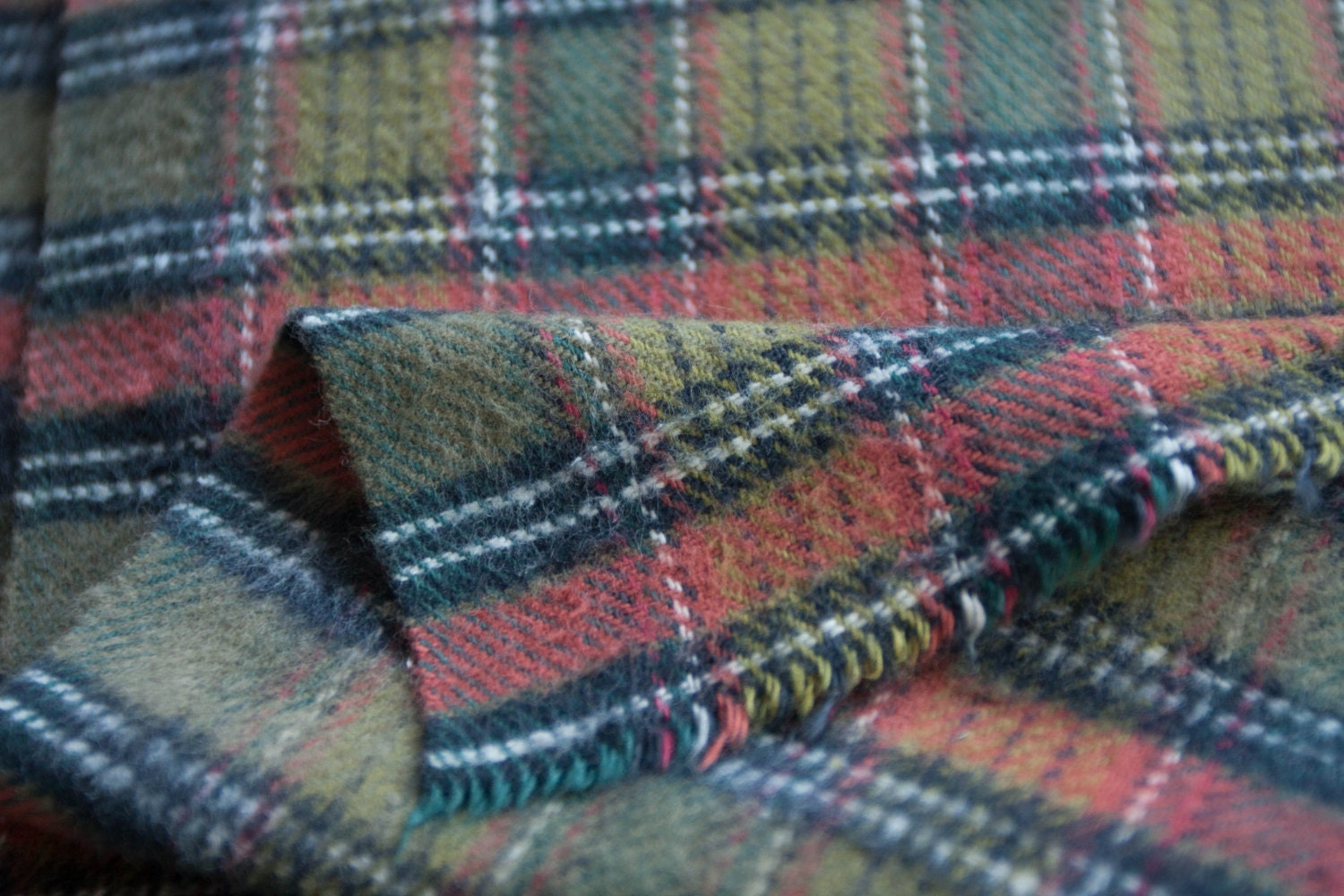 Plaid Flannel Fabric By The Yard Heavyweight Thick 