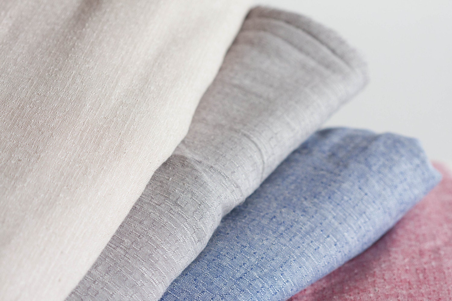 Gray Cotton Fabric by the yard Vintage Lightweight Fabric