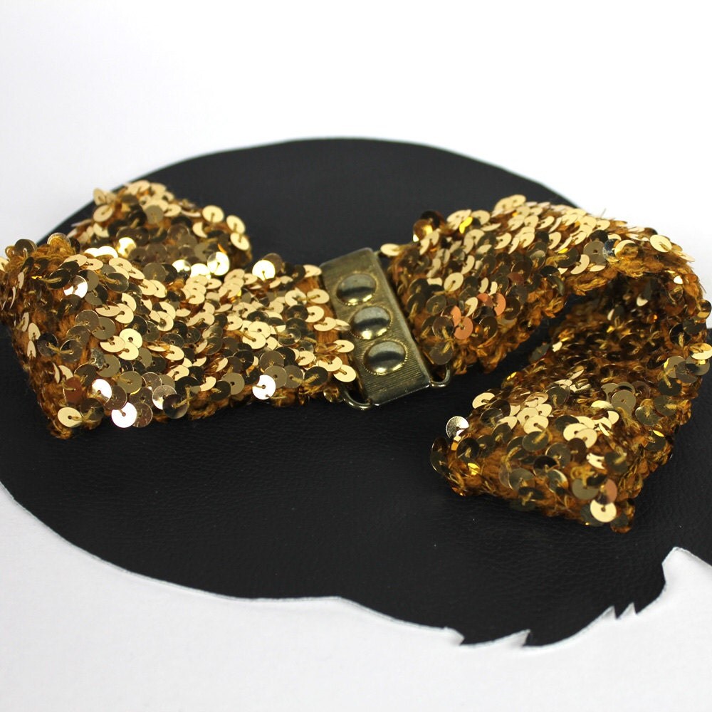 gold sequin belt