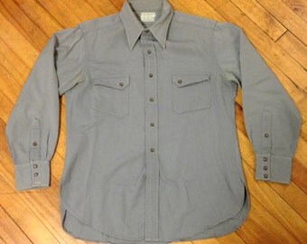 Levi Strauss DeLuxe 1940's 1950's Slant Pocket Western Shirt