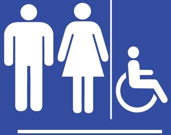 blue handicap men women bathroom sign quality plastic outdoor plaque double sided tape home posted restroom - Handicap Bathroom Signs blue handicap men women bathroom sign quality plastic outdoor plaque double sided tape home posted restroom - Handicap Bathroom Signs