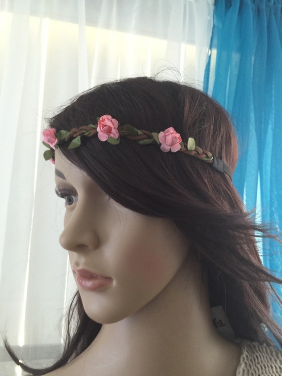 Hippie headband flower headband flower crown boho headband
