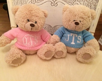 monogrammed teddy bear