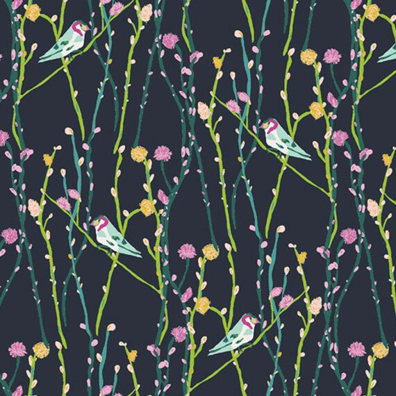 Petal and Plume Fabric from Art Gallery by SouthernStitchFabric