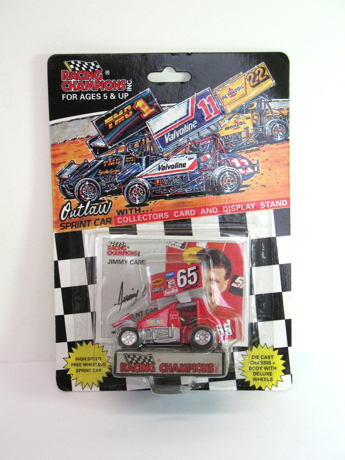Toy Car Sprint Car Die Cast 65 Jimmy Carr by FindingMaineVintage