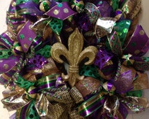 large mardi gras wreath