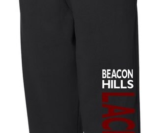 Teen Wolf Beacon Hills Lacrosse Black Loose-FItting Sweatpants - Run BIG