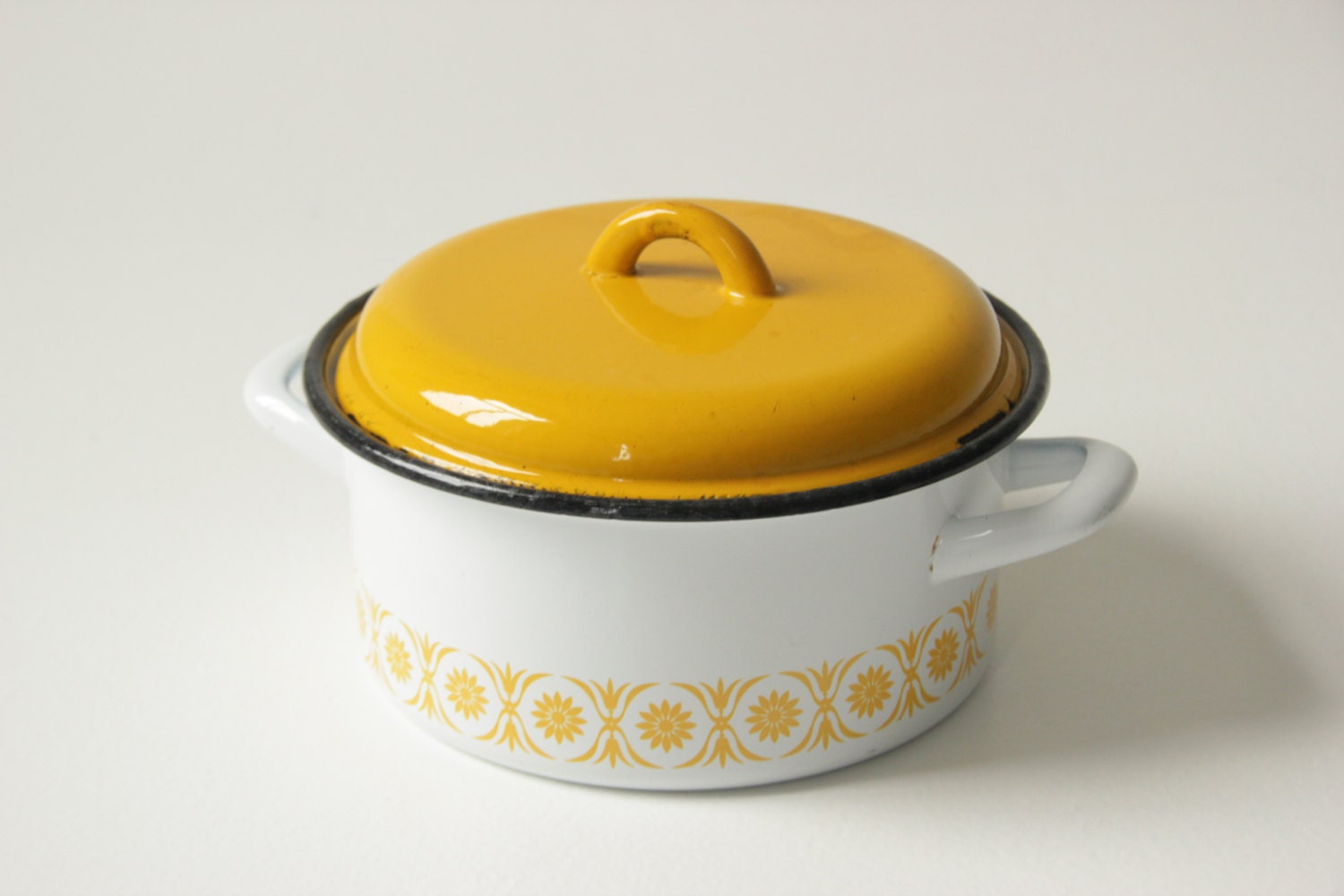 Yellow Enamel Casserole Pot Haute Juice