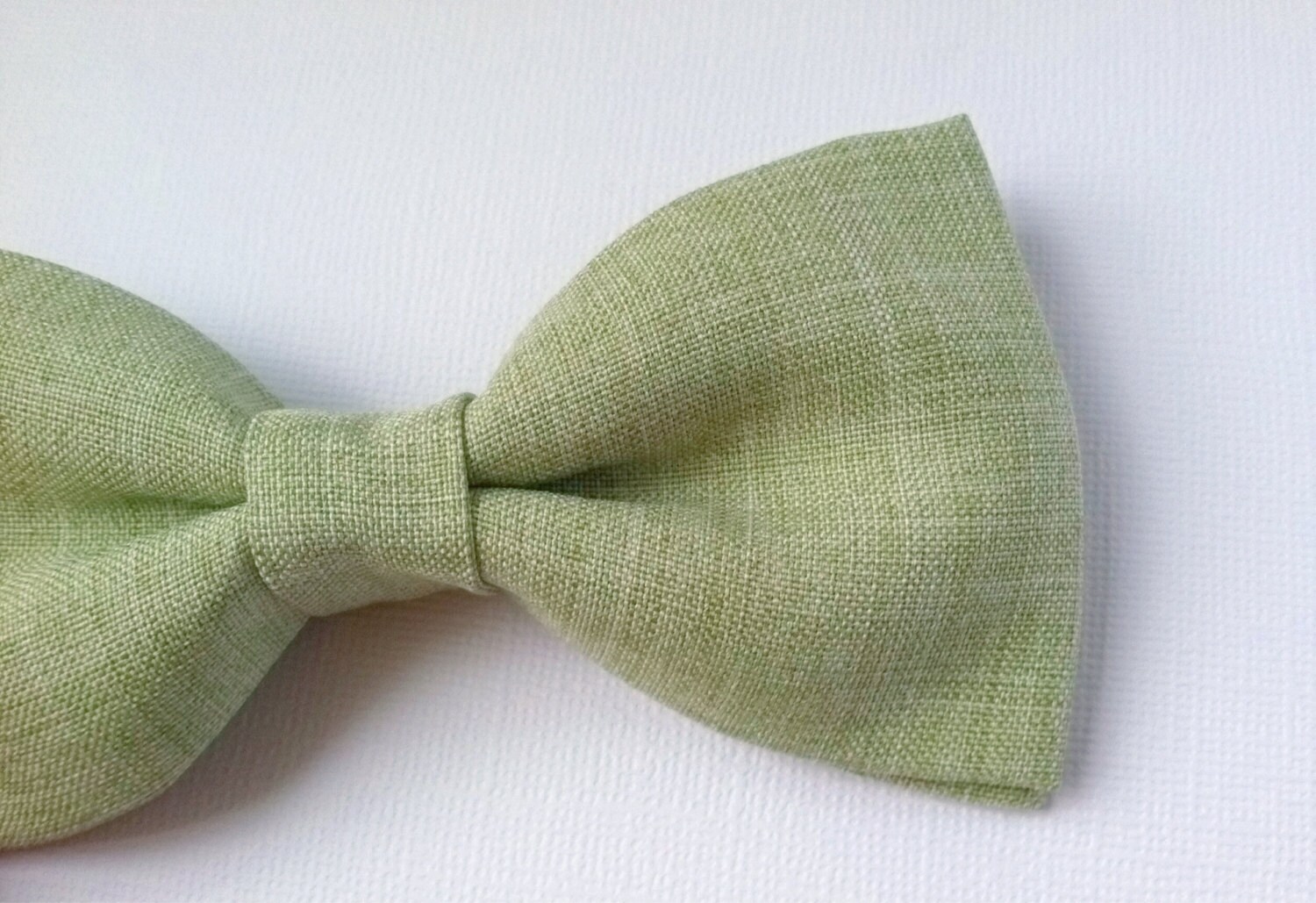 Sage green bow tie self tying clip pretied // All by chamomileblu