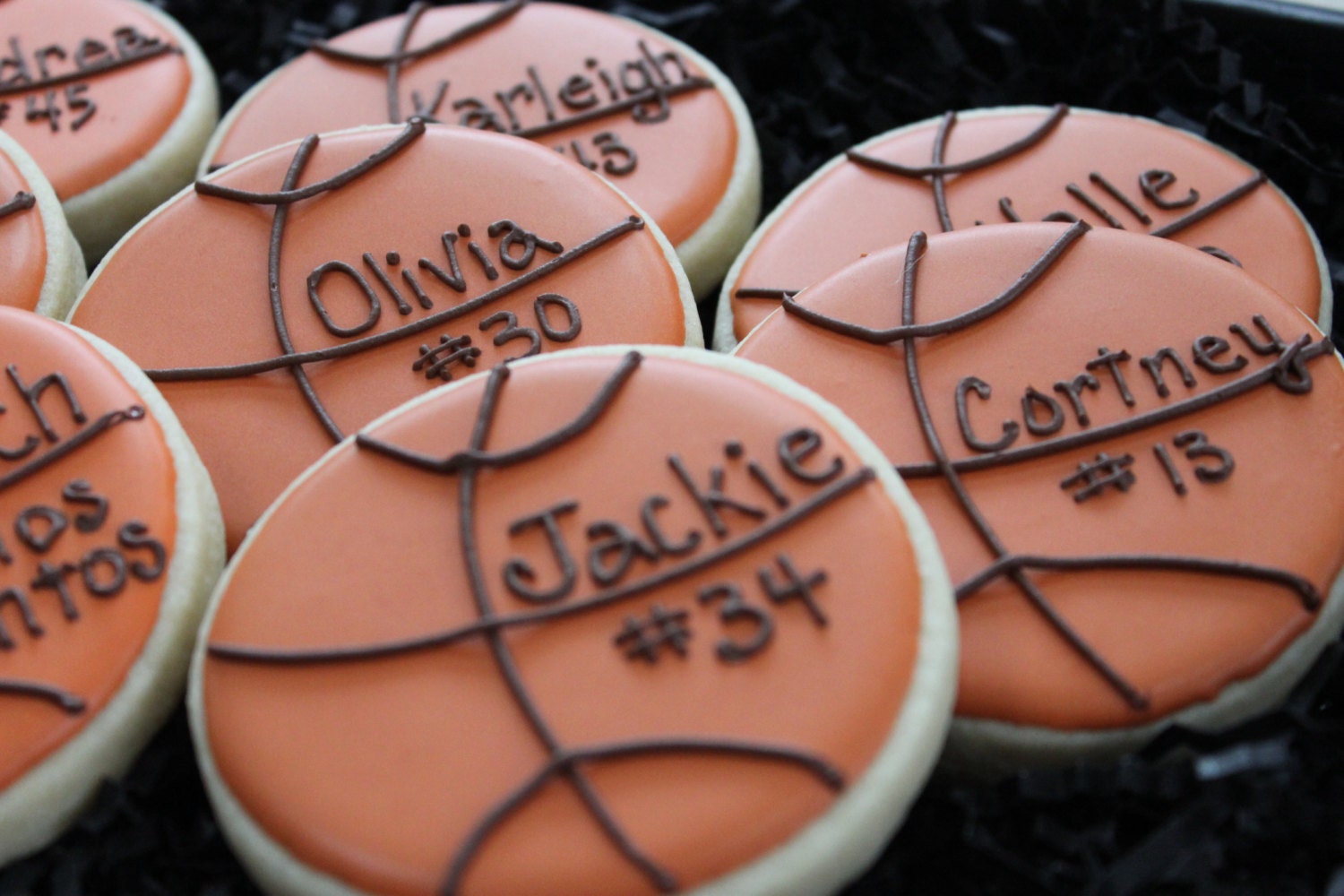 Basketball cookies basketball favors custom cookies