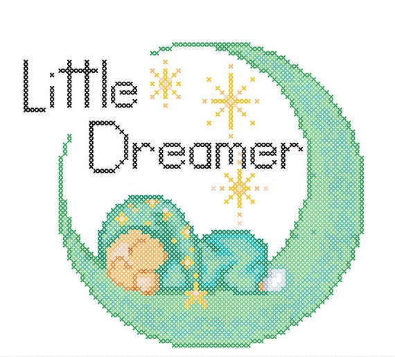 https://www.etsy.com/listing/206715448/little-dreamer-green-cross-stitch?