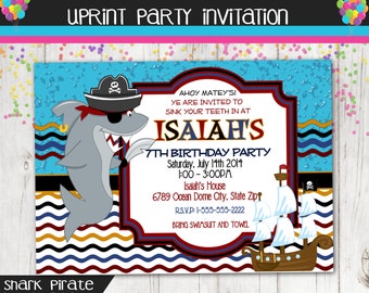 Pirate Pool Party Invitations 4