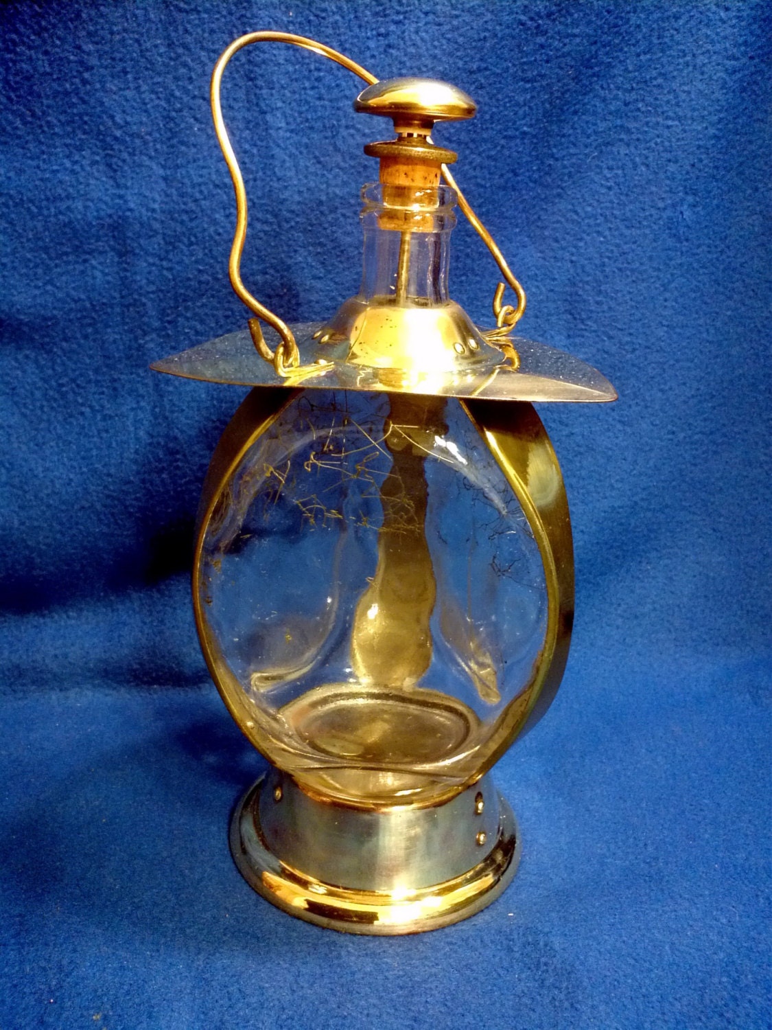 A Brass Lantern Decanter Music Box