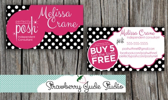 Items Similar To Perfectly Posh Business Card Diy Printable Or Printed On Etsy Perfectly Posh Business Card Template