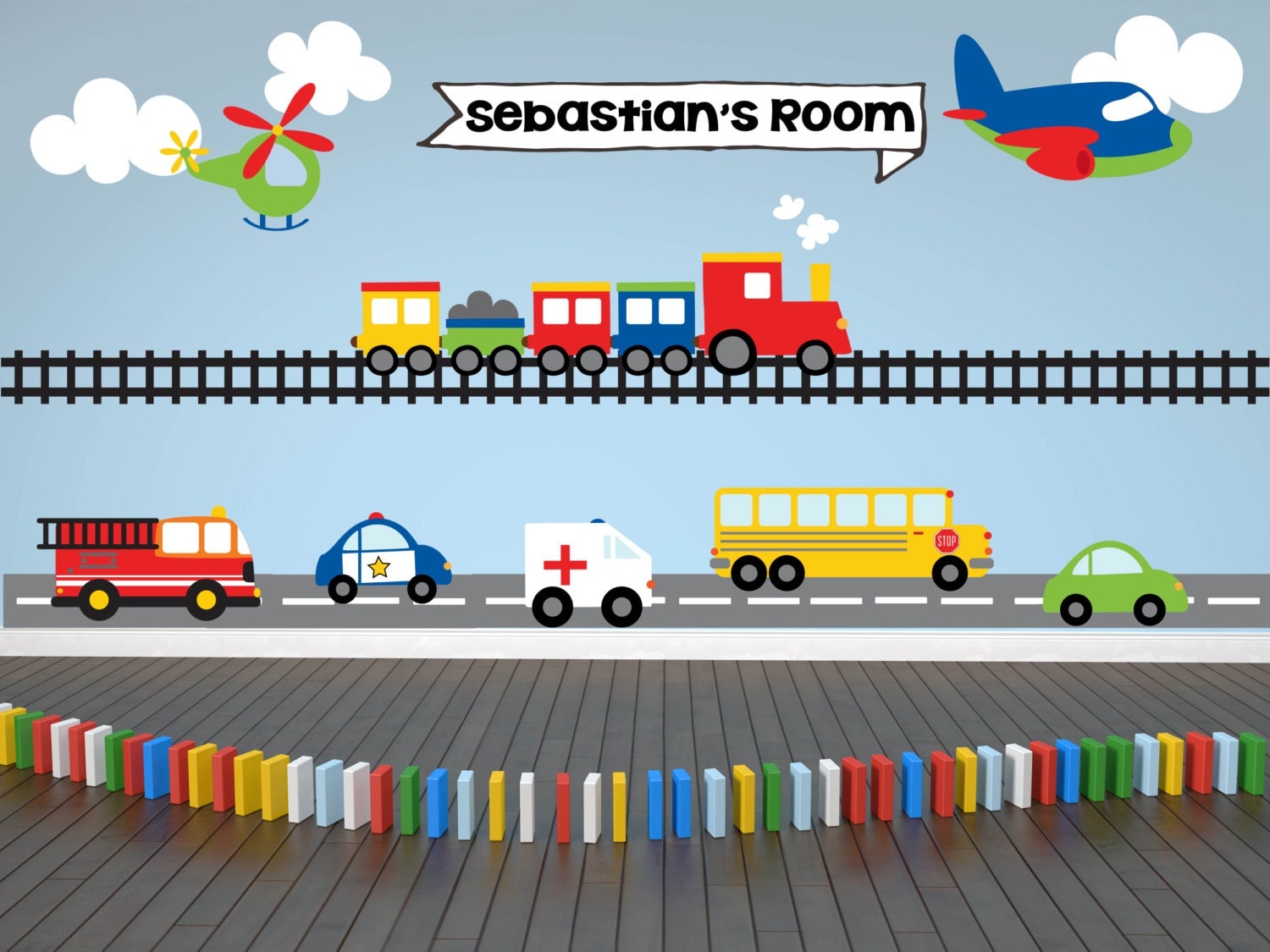 Train Wall Decal Transportation Wall Decal Personalized