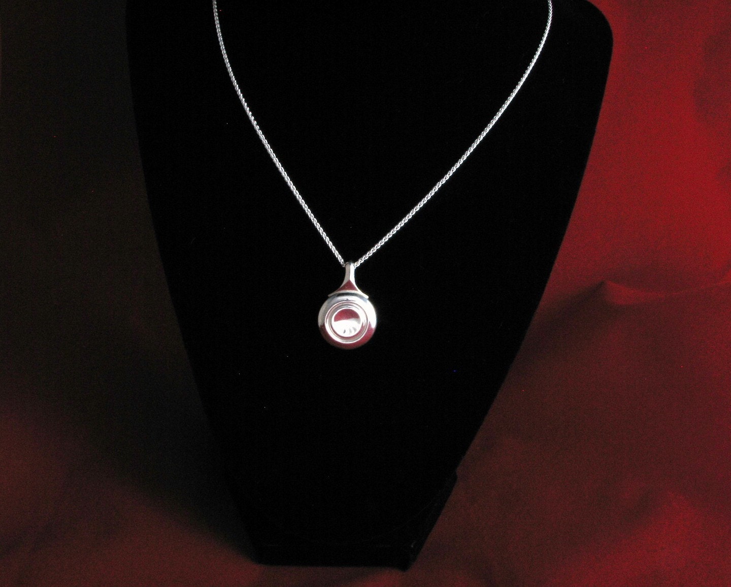 Flute Key Necklace Sterling Silver