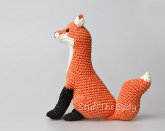 Malcolm The Fox Amigurumi Pattern, Seamless Crochet Pattern, home decor, plushie toy, birthday present, baby shower, nursery decor, eco