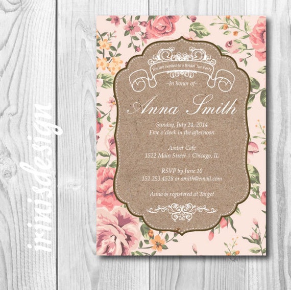 Shabby Chic Invitations Templates 10