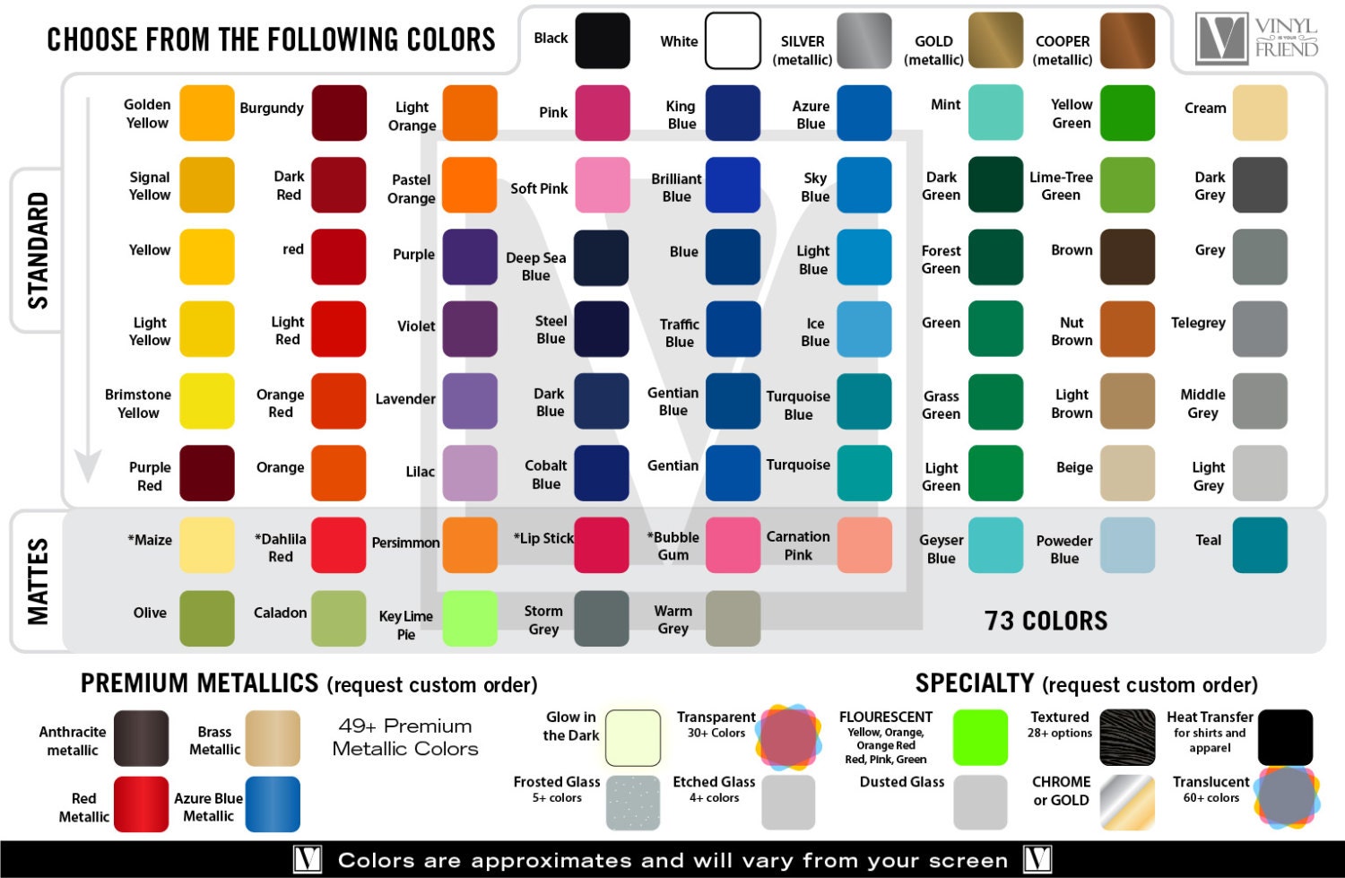 FREE SAMPLE Vinyl Decals 70 colors and 17 by Vinylisyourfriend