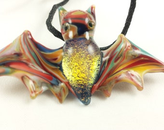 Bat - Glass Pendant Necklace