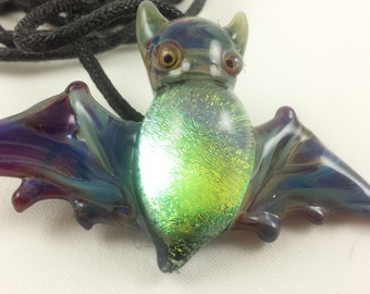 Bat - Glass Pendant Necklace