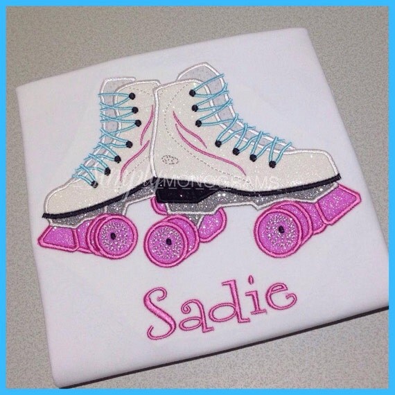 Roller Skates, Appliqued Shirt, Custom Roller Skate Shirt