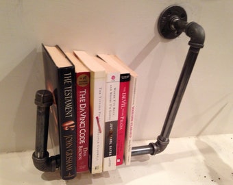 black iron pipe book shelf
