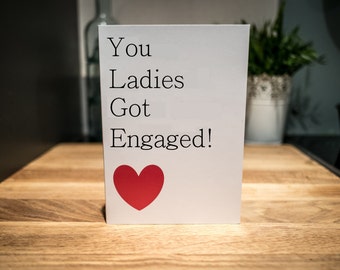 Lesbian Engagement Card | LGBT Greeting Card
