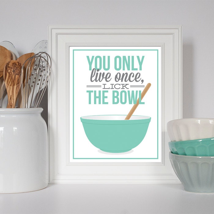 Set of 3 Prints Kitchen Decor Set of Kitchen Prints Teal