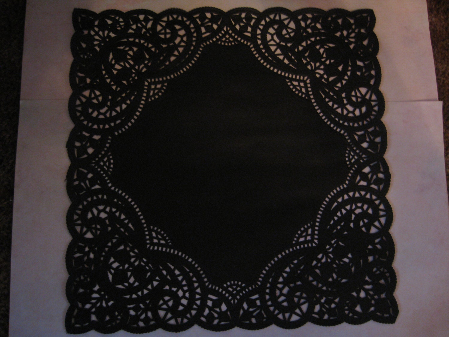 10 Inch DIYS Envelopes Black Paper Lace Doilies by devoted2doilies