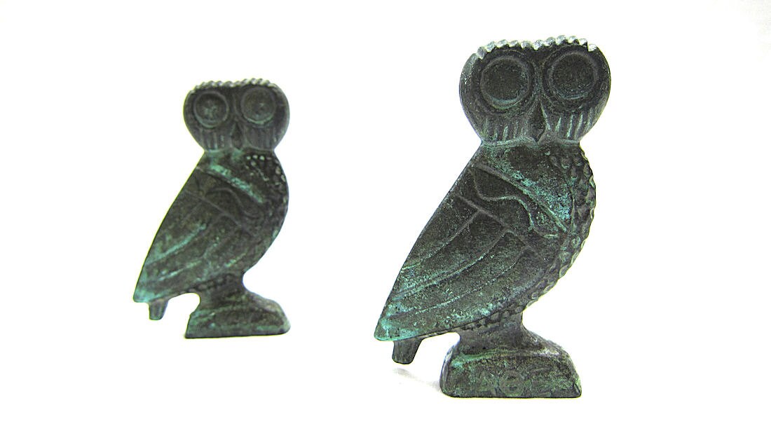 Bronze owl Athens owl Bronze sculpture Museum quality art