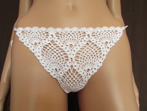 Handmade Crocheted Pineapple Lace Thong Sexy By Gipsydipcrochet