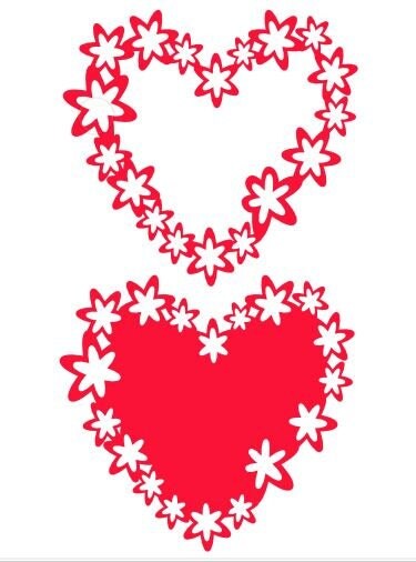 Download SVG floral Heart Embellishment DIGITAL download