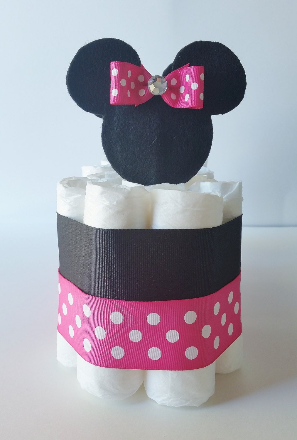 Minnie Mouse Diaper Cake Centerpieces Minnie Mini Diaper