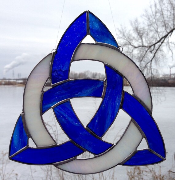 Stained Glass Celtic Knot Triquetra