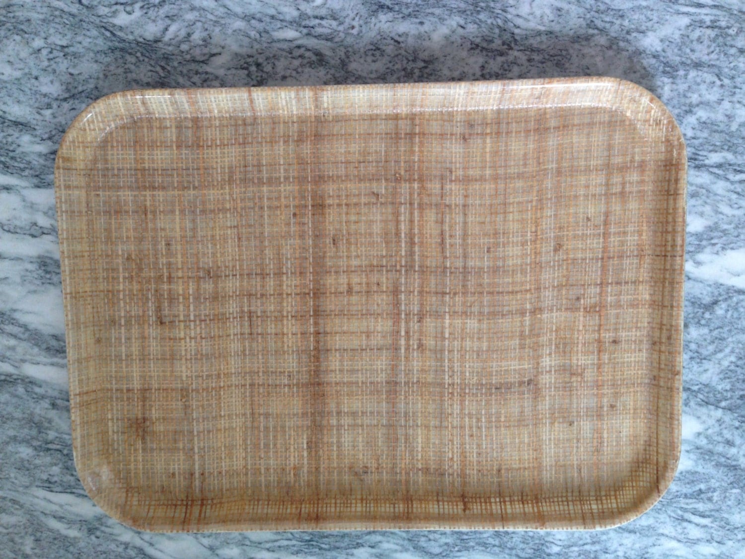 Set of 4 Vintage Natural Woven Trays Haute Juice
