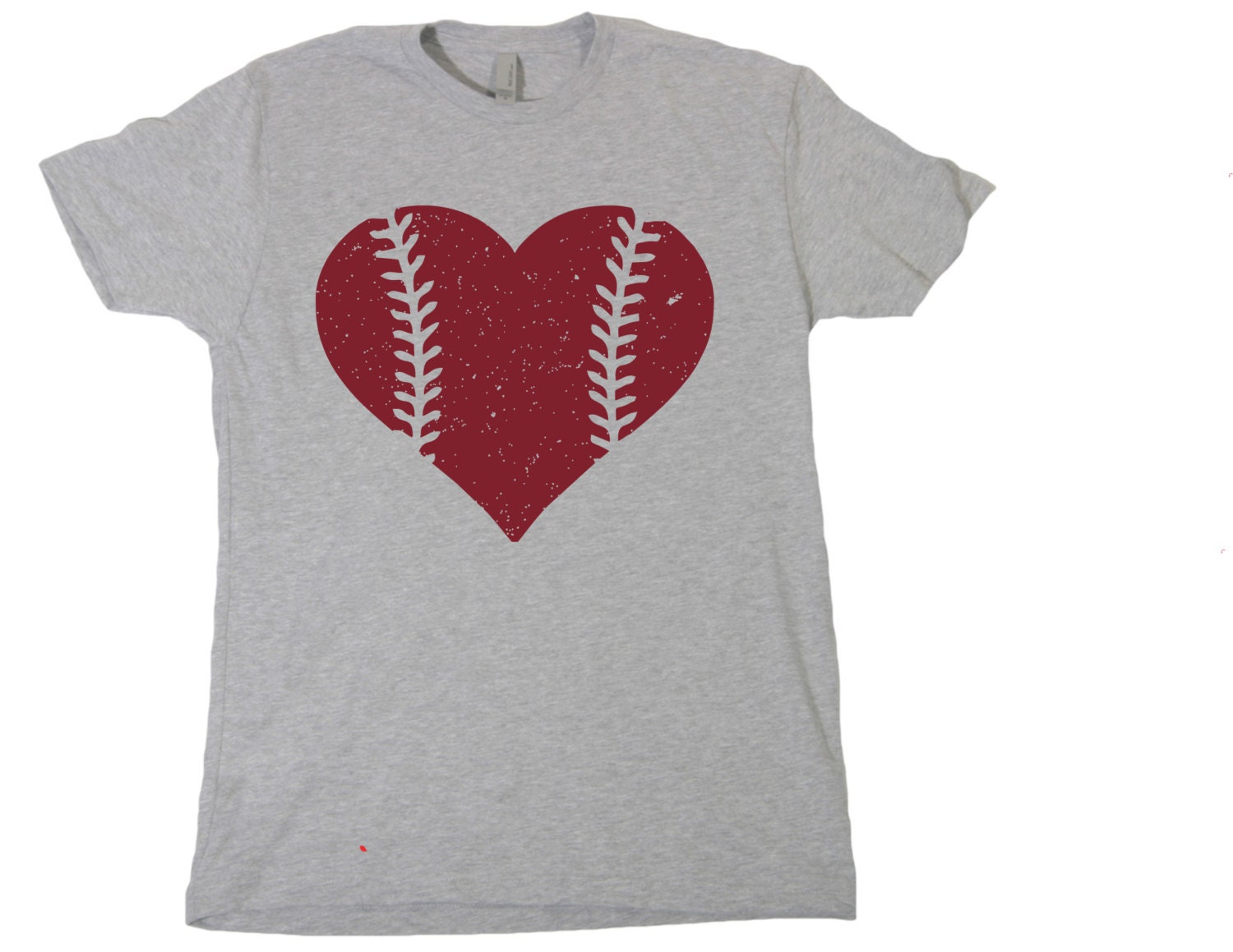 Heart Baseball Stitch Tshirt Funny Humor Novelty Shirt Saying