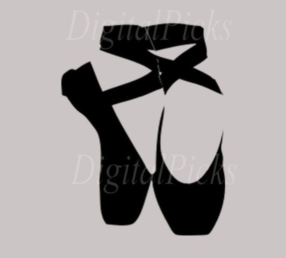 1.423 X 2.123 Black Ballet Ballerina Slippers by DigitalPicks