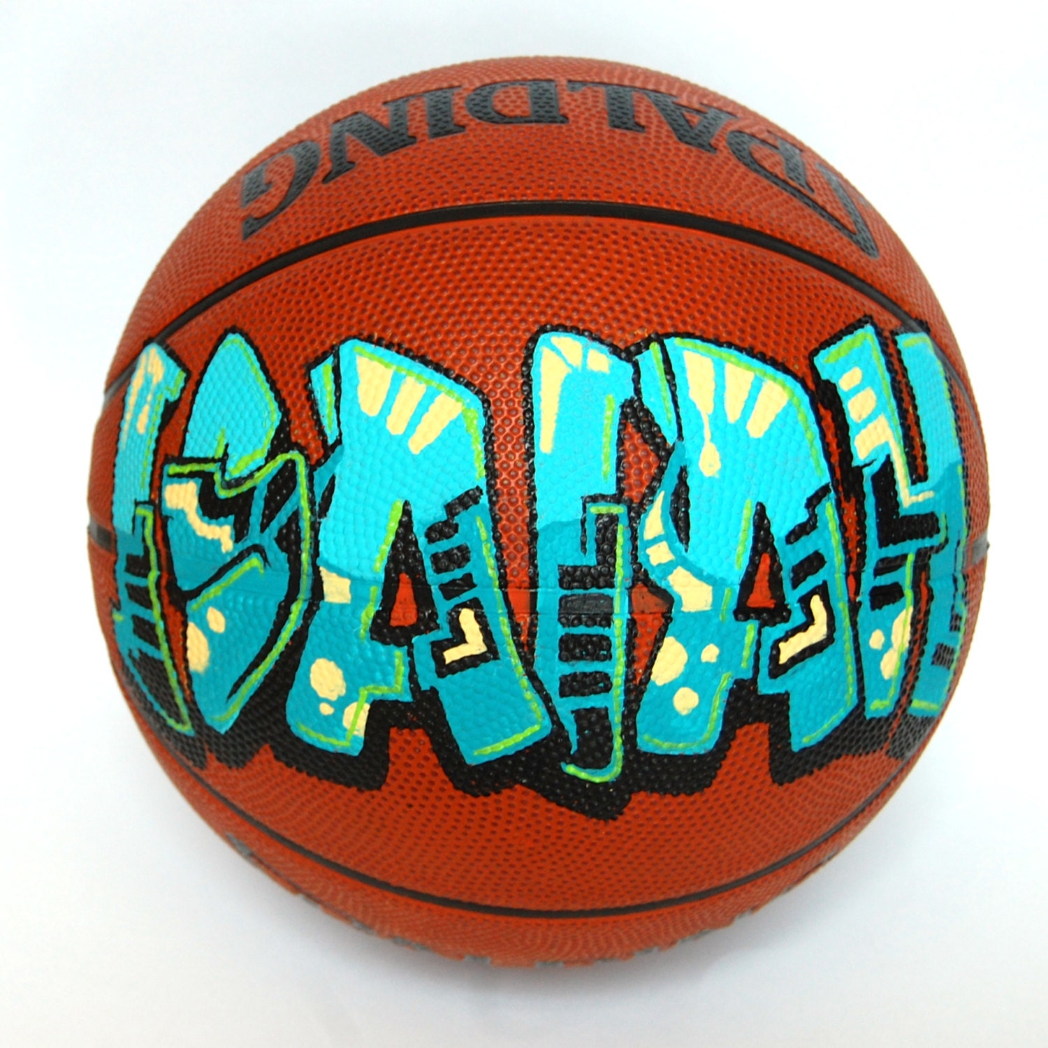 Basketball personalized with graffiti for the by TjArtworks